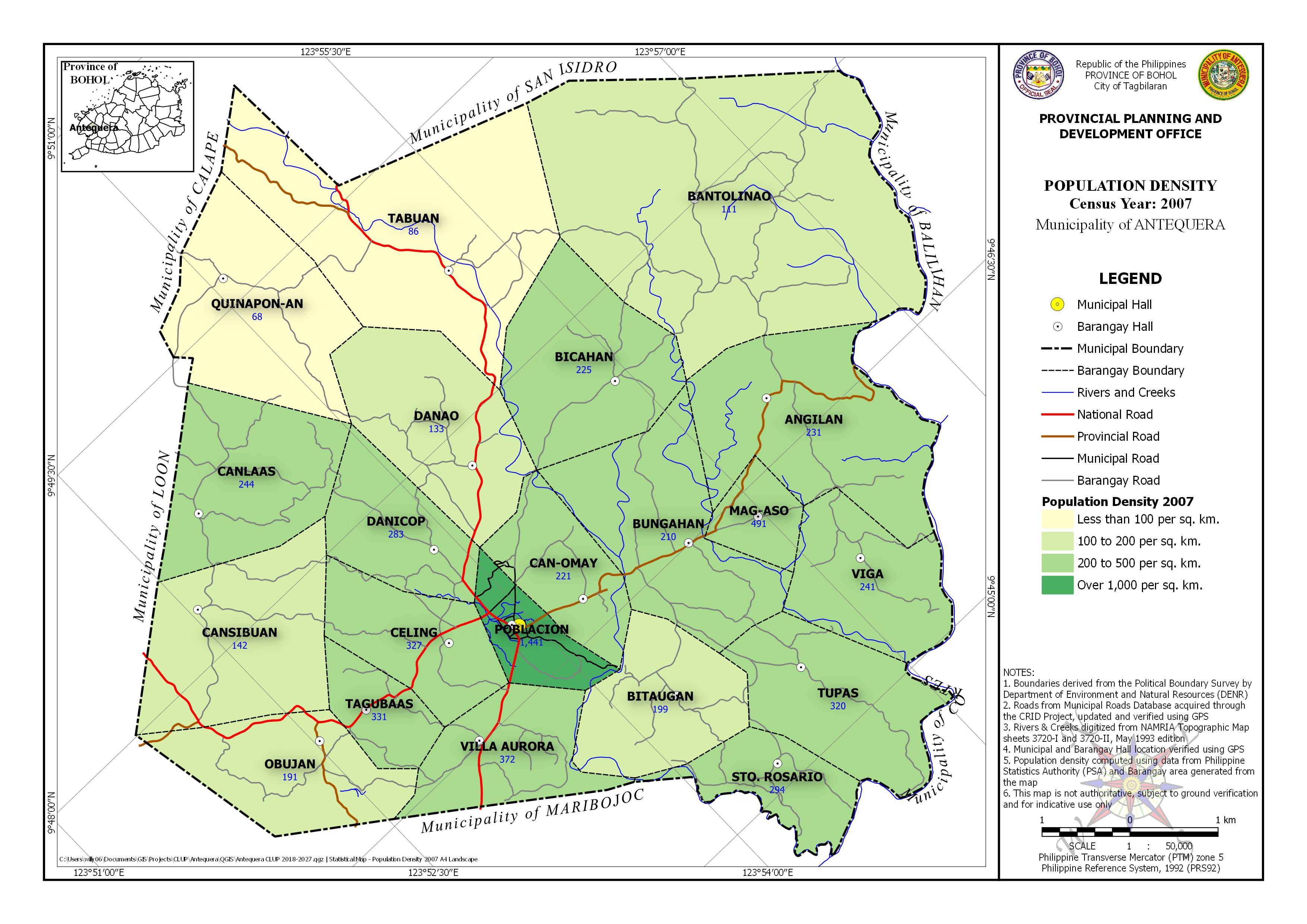 Population Density Census Year: 2007