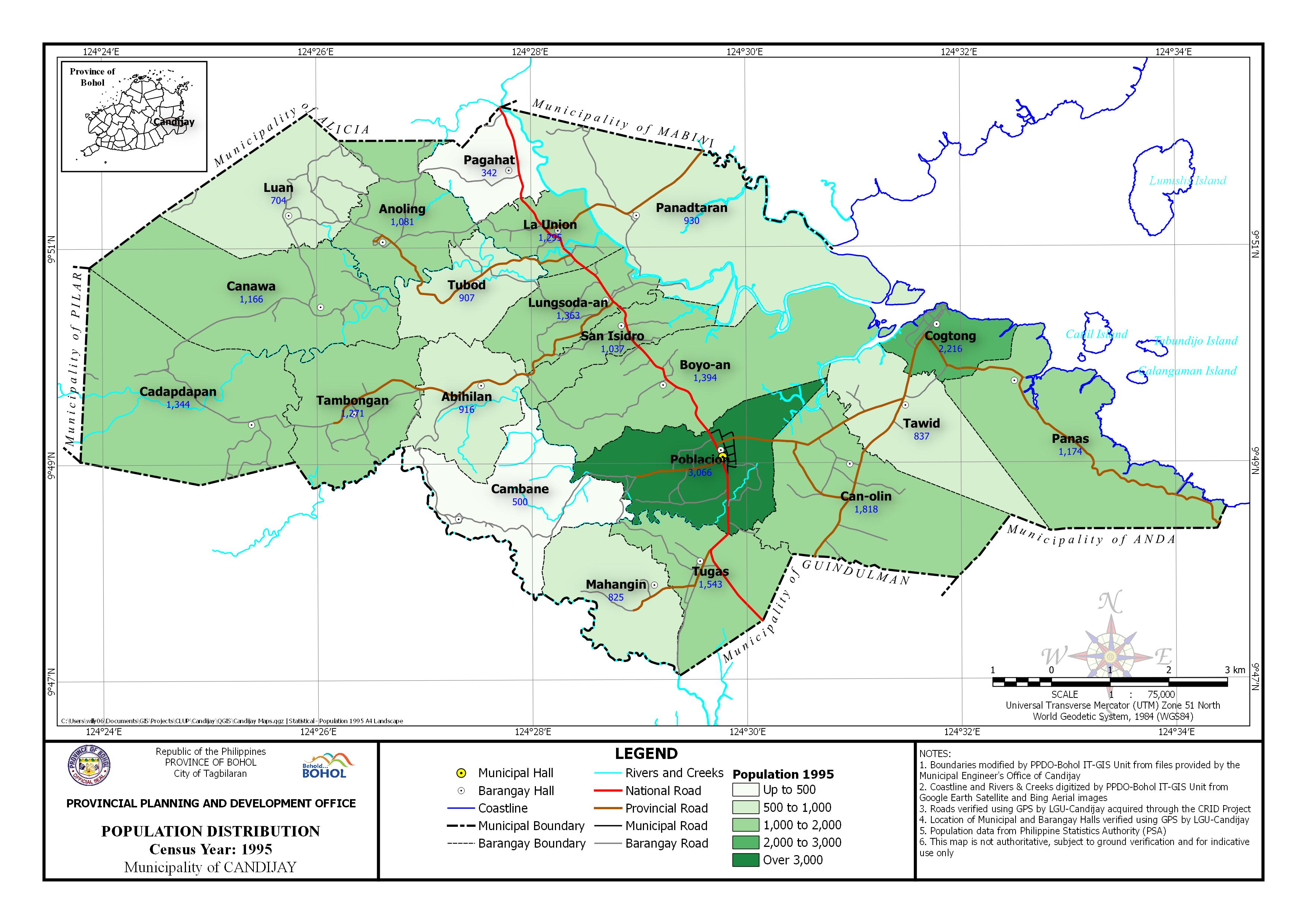 Population Distribution – PPDO BOHOL