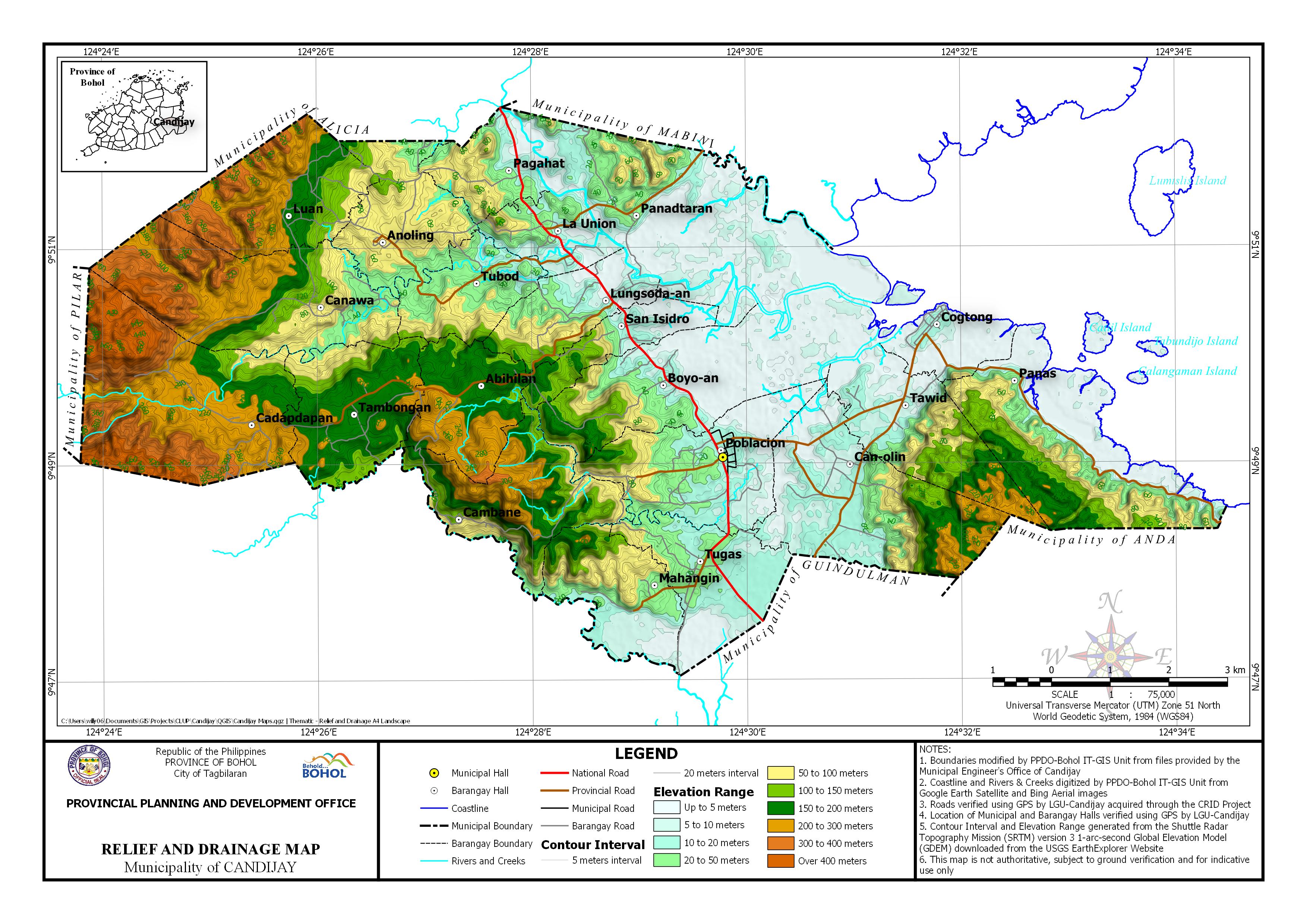 Relief and Drainage – PPDO BOHOL