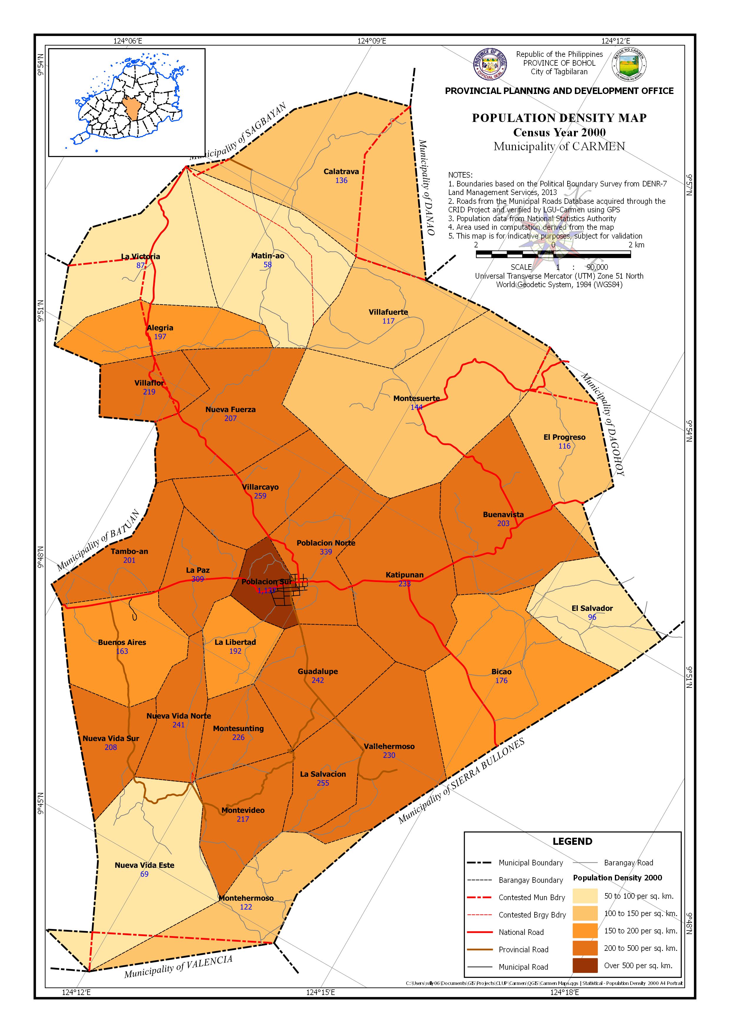 Population Density Census Year: 2000