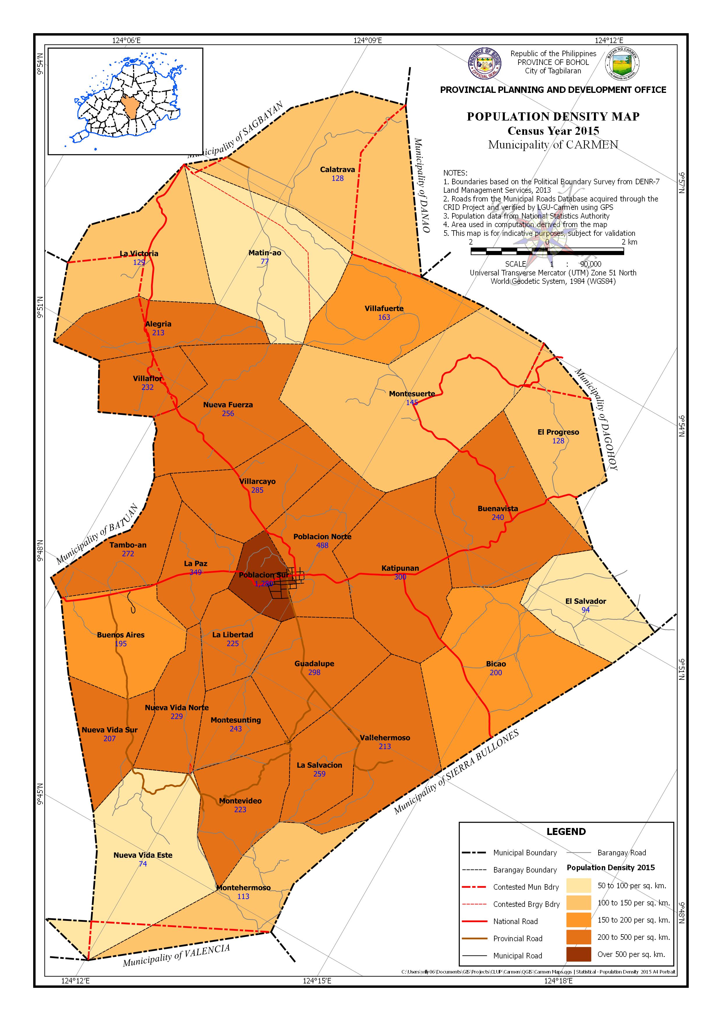 Population Density Census Year: 2015
