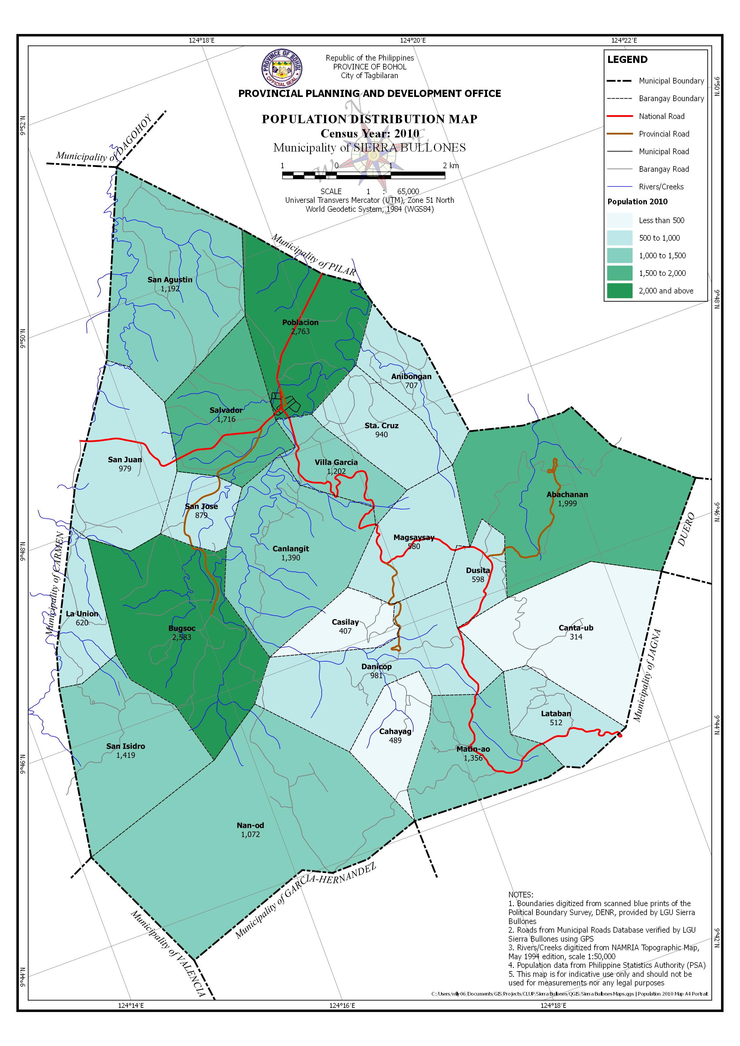 Population Distribution Census Year: 2010 Map