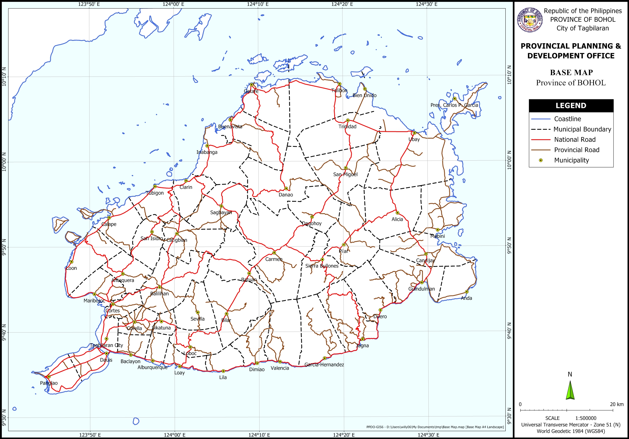 Cortes Bohol Map   266 